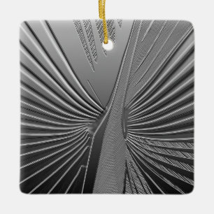 Kunst-Dekochrompalmblatt Keramikornament