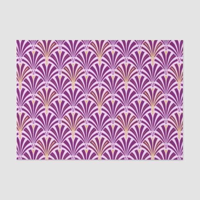 Kunst-Dekofanmuster - lila und Orchidee Seidenpapier (Vorderseite)