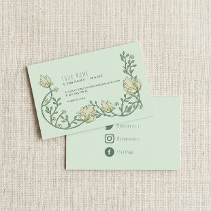 Kunst-Dekor-florales Social-Media-Business-Card Visitenkarte