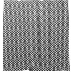 Kunst-Dekowellenmuster - Schwarzweiss Duschvorhang