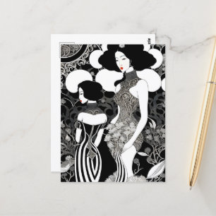 Kunst der asiatischen Tintenfrau, Postkreuz Postkarte