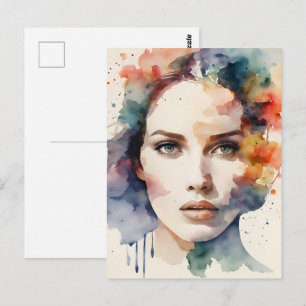 Kunst der doppelten Exposition Postkarte