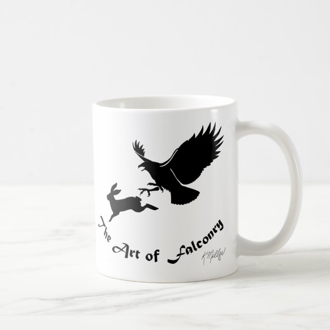 Kunst der Falknerei - Rotschwanzbussard Kaffeetasse (Rechts)