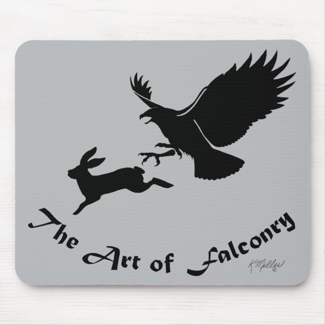 Kunst der Falknerei - Rotschwanzbussard Mousepad (Vorne)