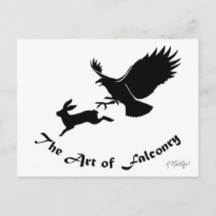 Kunst der Falknerei - Rotschwanzbussard Postkarte