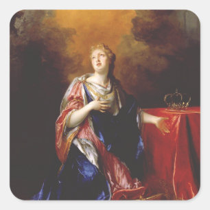 Kunst der heiligen Margareta von Schottland Quadratischer Aufkleber