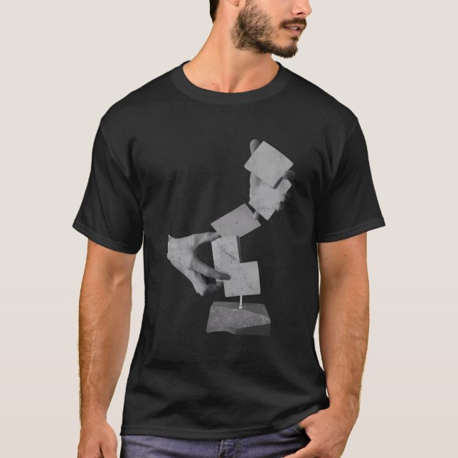Kunst der Kardiologie Skulptur Kartenspielen Geblü T-Shirt (Vorderseite)