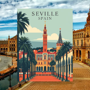 Kunst der Kathedrale von Sevilla, Spanien, Vintage Postkarte