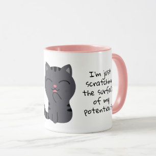 Kunst der Kratching Illustration Tasse