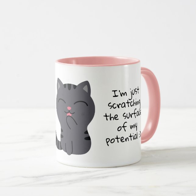 Kunst der Kratching Illustration Tasse (VorderseiteRechts)