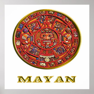 Kunst der Maya-Indianer Poster