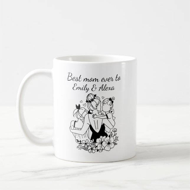 Kunst der Mutter und Tochter Kaffeetasse (Links)