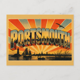 Kunst der Ocean Bluffs im Hafen von Portsmouth New Postkarte