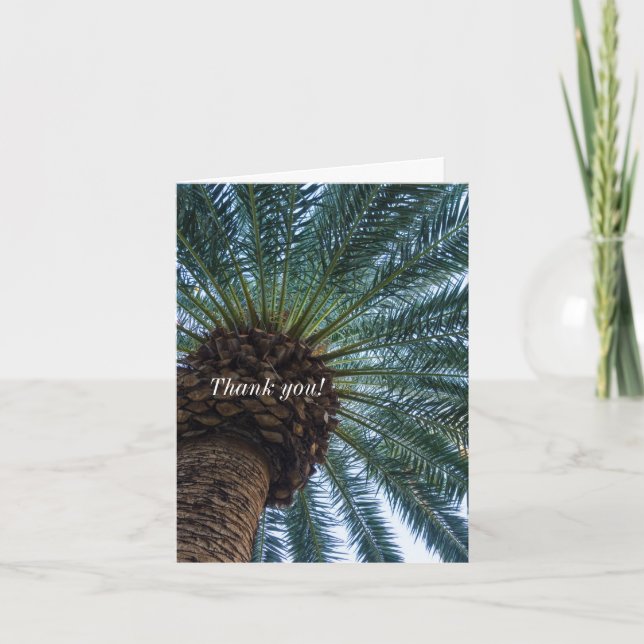 Kunst der Palme Tree Danke Karte (Vorderseite)