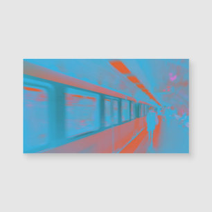 Kunst der Pariser Frau in blauen Orangen Magnetkarte