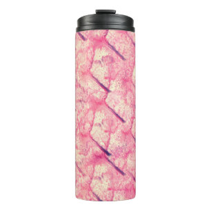 kunst Der rosa Wasserfarbe-Tintenfarbfleck Wasserf Thermosbecher