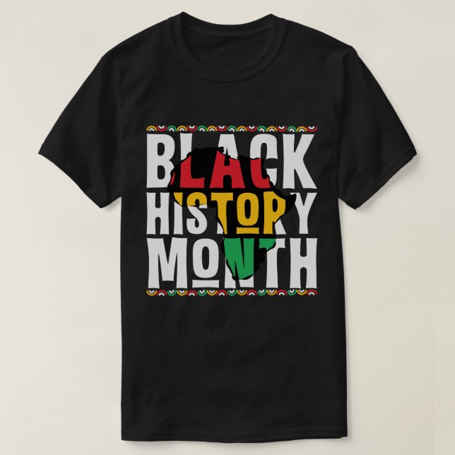 Kunst der Schwarzen Geschichte T-Shirt (Design vorne)