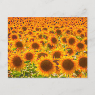 Kunst der Sonnenblume Postkarte