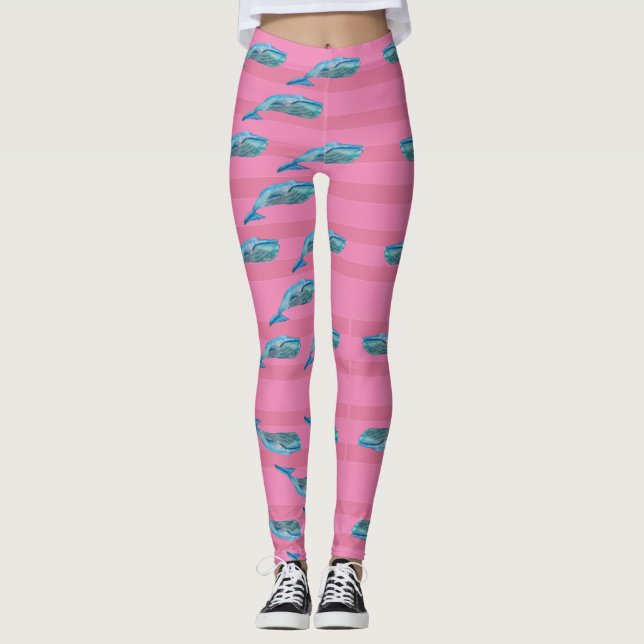Kunst der Whale Fish Animals  Leggings (Vorderseite)