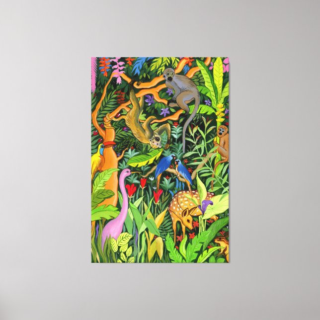 Kunst der Whimsiktiere Leinwanddruck (Vorderseite)