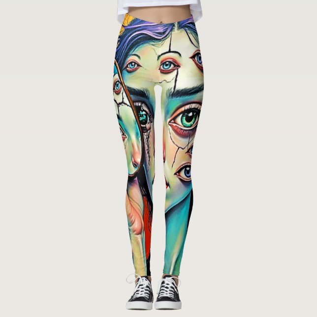 Kunst der zerschmetterten Selbstreflexion Leggings (Vorderseite)