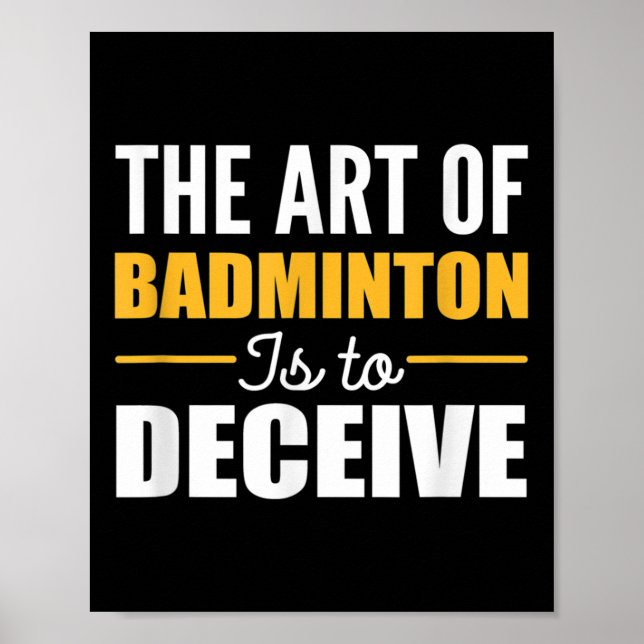 Kunst des Badminton Badminton-Spieler  Poster (Vorne)