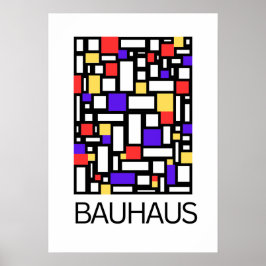 Kunst des Bauhaus Minimalist Modern Design Poster