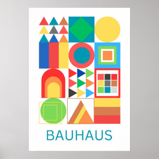 Kunst des Bauhaus Minimalist Modern Design Poster