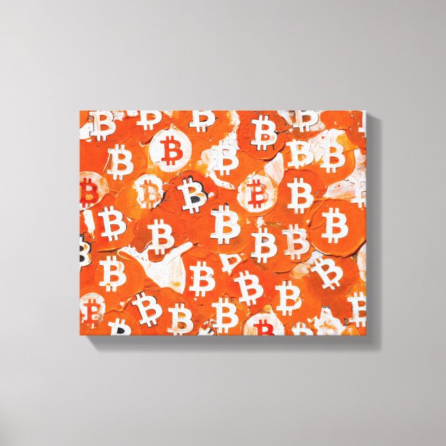 Kunst des Bitcoin (#1) Ölgemälde Leinwanddruck (Vorderseite)