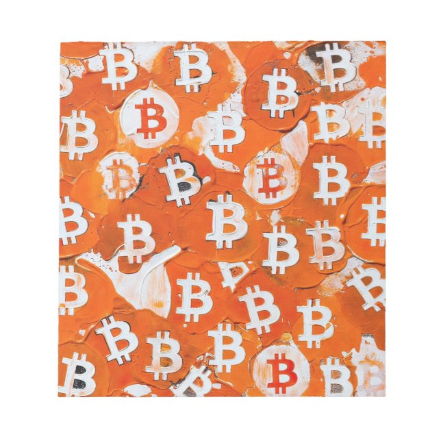 Kunst des Bitcoin (#1) Ölgemälde Notizblock (Vorderseite)