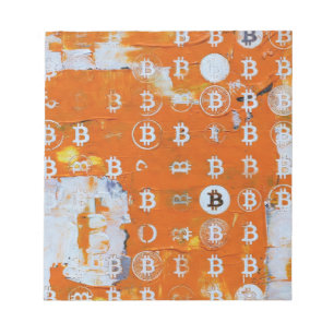 Kunst des Bitcoin (#3) Ölgemälde Notizblock