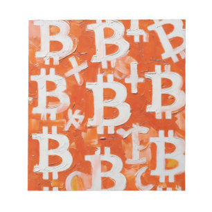 Kunst des Bitcoin (#6) Ölgemälde Notizblock