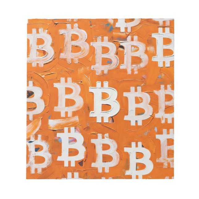 Kunst des Bitcoin (#7) Ölgemälde Notizblock (Vorderseite)