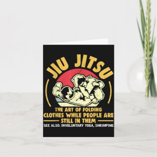 Kunst des Faltens von Kleidung BJJ Brazilian Jiu J Karte