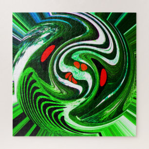 Kunst des grünen Planeten Puzzle