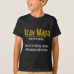 Kunst des Kleiderfaltens mit Menschen darin Krav T-Shirt
