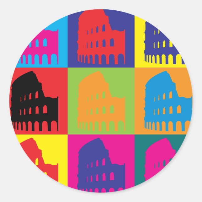 Kunst des lateinischen Pops Runder Aufkleber (Vorderseite)