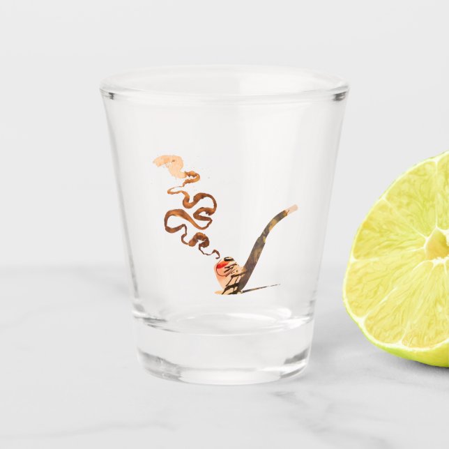 Kunst des Pfeiferauchens 1 Schnapsglas (Vorderseite)
