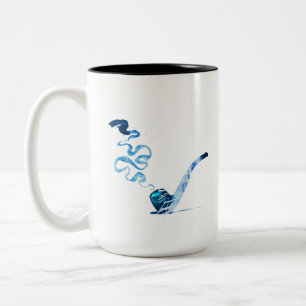 Kunst des Pfeiferauchens 2 Zweifarbige Tasse