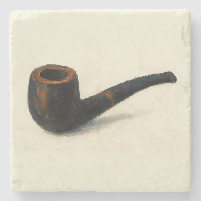 Kunst des Pfeiferauchens Steinuntersetzer (Vorderseite)