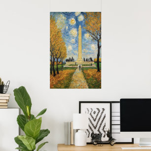 Kunst des Washington Monuments - Van Gogh Gemälde  Poster
