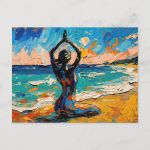 Kunst des Yoga (#1) Ölgemälde Postkarte