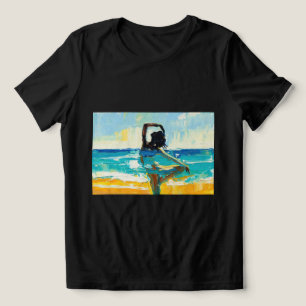 Kunst des Yoga (#2) Ölgemälde Tri-Blend Shirt