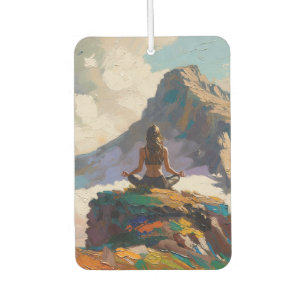 Kunst des Yoga: Ausgewogene Schönheit (Ölgemälde N Autolufterfrischer