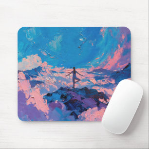 Kunst des Yoga: Ausgewogene Schönheit (Ölgemälde N Mousepad