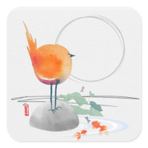 KUNST DES ZEN-Aquarellvogels
