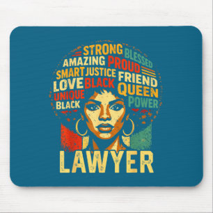 Kunst Design Anwalt Black History Month Mächtig Mousepad