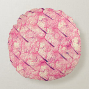 Kunst Die rosa Aquarellfarbe Klappe Wasserfarbe Rundes Kissen