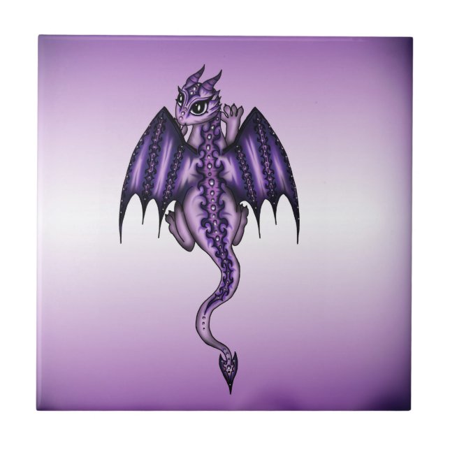 Kunst-Drache Fliese (Vorderseite)