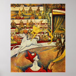 Kunst Druck Georges Seurat Zirkus Paris Pointilli Poster